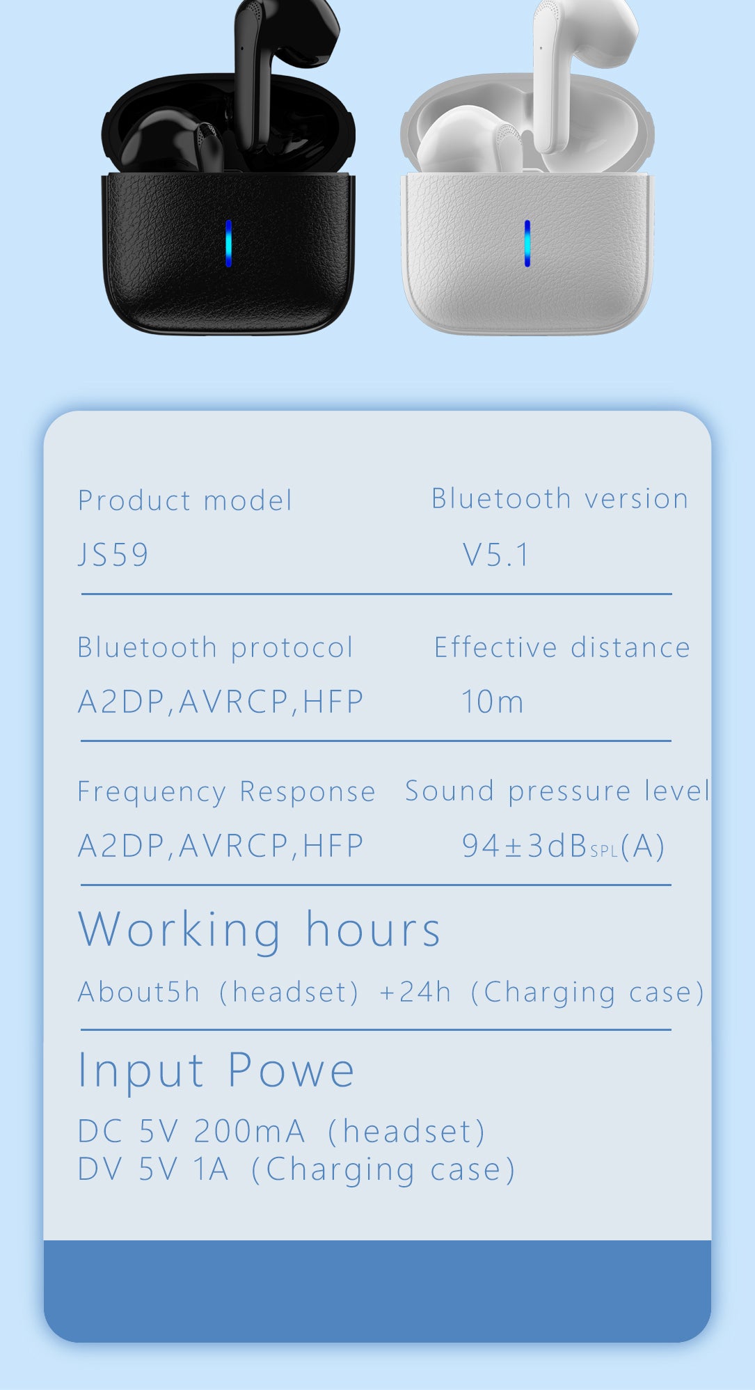 JS59 Wireless Earbuds